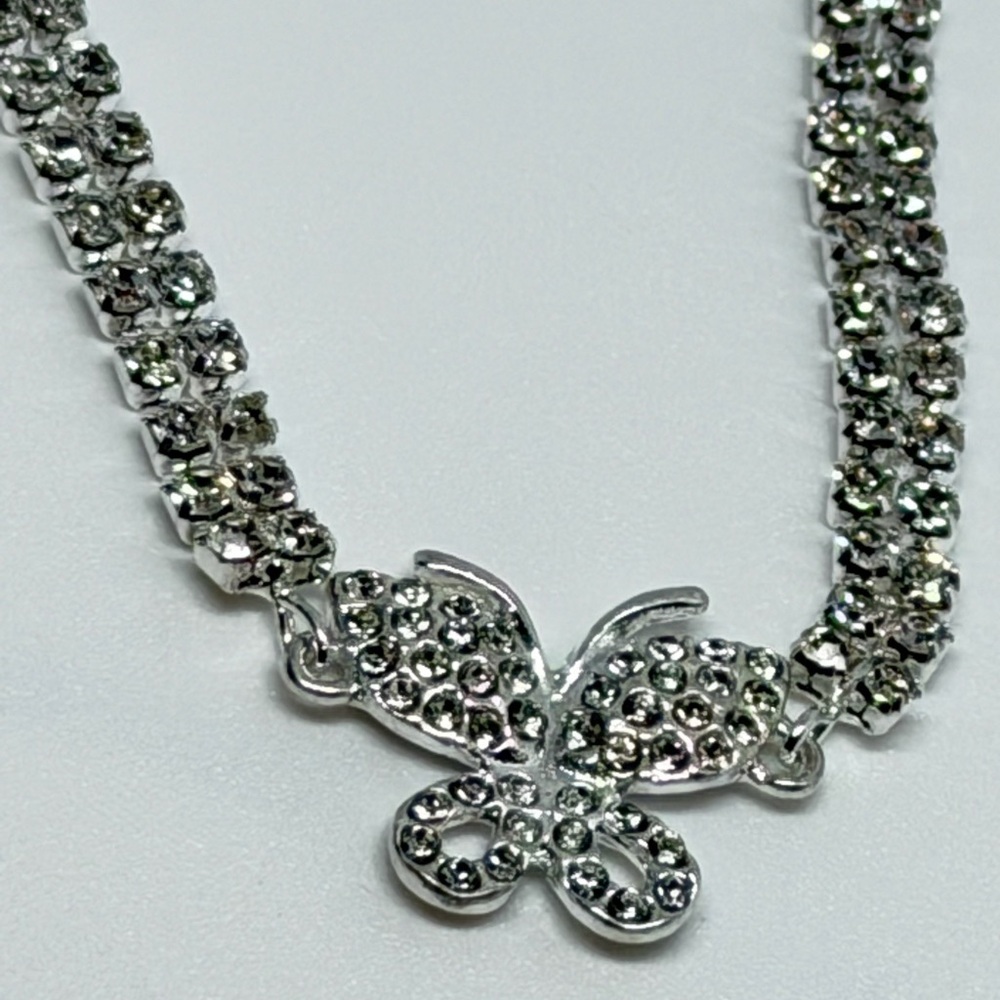 925 Sterling Silver filled with  Butterfly design Anklet